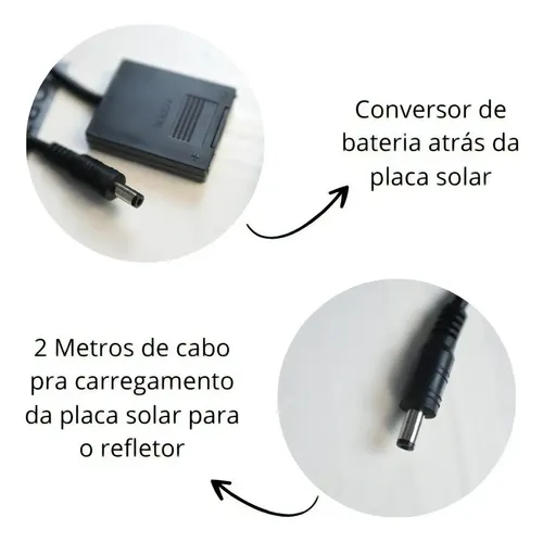 Super Refletor Solar 1000w Luz Branco Frio C Controle 6000k
