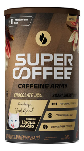 Supercoffee 30 caffeine army chocolate para energia e foco 3
