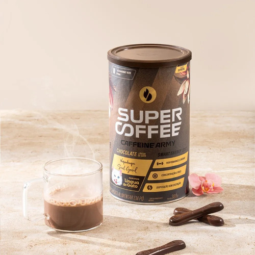SuperCoffee 3.0 Caffeine Army Chocolate para Energia e Foco 380g