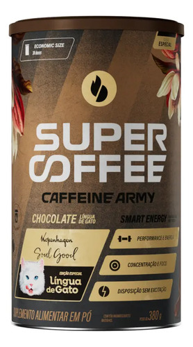 Supercoffee lingua de gato 380g caffeine army