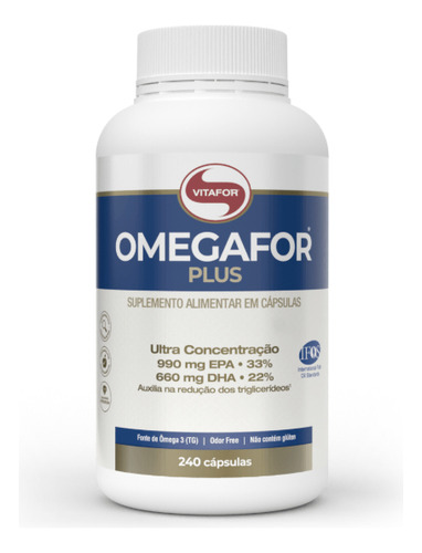 Suplemento alimentar omegafor plus epa e dha 240 capsulas vi