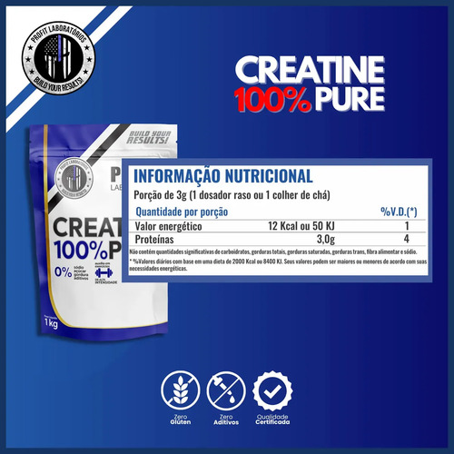 Suplemento en pó ProFit Laboratórios Creatina Pura Creatina de Creatine Power x 1kg