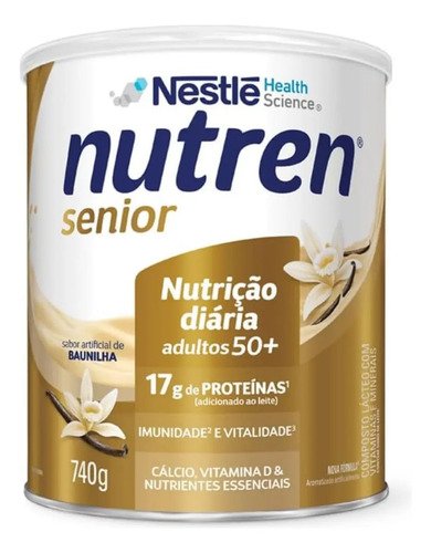 Suplemento nestle nutren senior baunilha em pote 740g