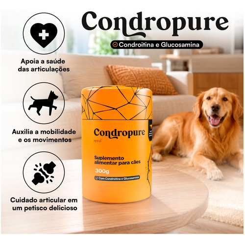 Suplemento Para Cães Condropure Condroitina E Glucosamina