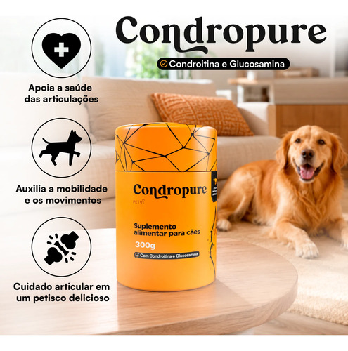 Suplemento Para Cães Condropure Condroitina E Glucosamina