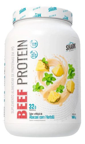 Suplemento proteina bovina colageno 900g shark pro sabor aba