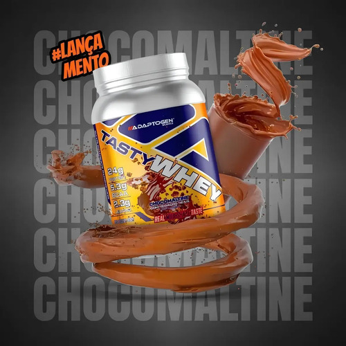 Suplemento Tasty Whey 3w Gourmet Whey Protein Adaptogen Science Pote 900g Sabor Chocomaltine