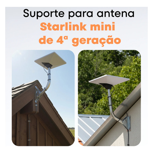 Suporte Antena Telhado Starlink Mini 4a Geração Ajustável