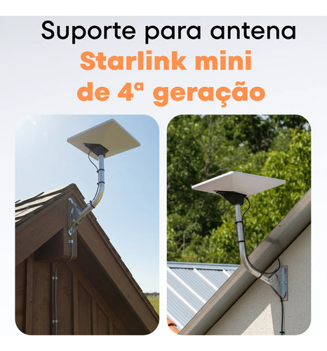 Suporte Antena Telhado Starlink Mini 4a Geração Ajustável