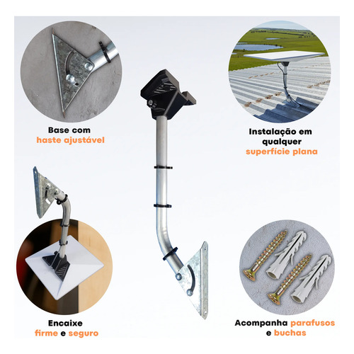 Suporte Antena Telhado Starlink Mini 4a Geração Ajustável