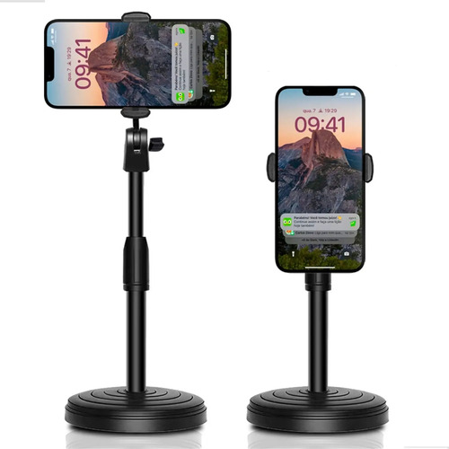 Suporte apoiador de celular mesa tripe selfie regulagem 360