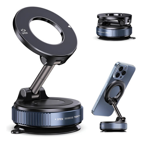 Suporte celular carro magnetico rotativo 360dobravel ventosa