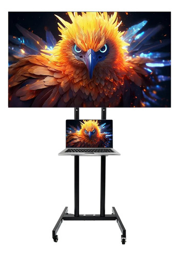 Suporte de chao para tv monitor 32 a 65 pedestal movel