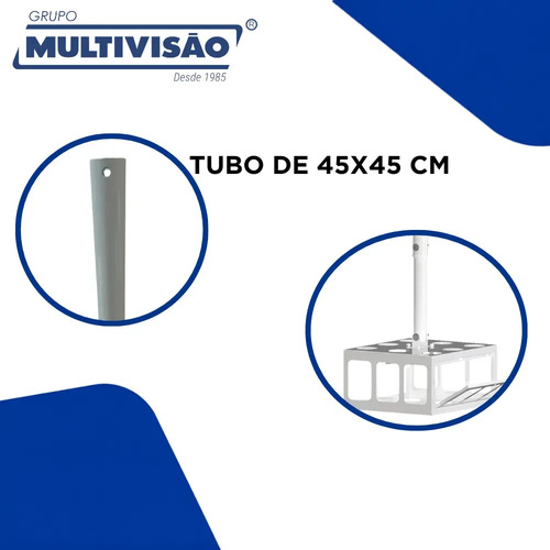 Suporte Para Projetor Antifurto/suporte Gaiola Projetor Cor Branco