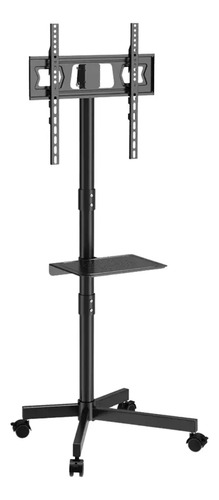 Suporte pedestal para tv de 23 a 60 com rodinhas bandeja cor