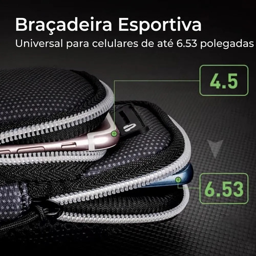 Suporte Porta Celular Braçadeira Corrida Caminhada Esportiva