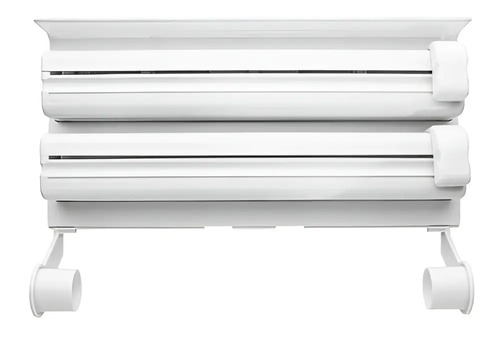 Suporte Porta Rolo Toalha Aluminio Filme Papel Cozinha 3 X 1