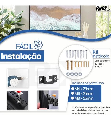 Suporte TV Fixo Universal 10" a 100" Polegadas Forte Para Todas as Marcas