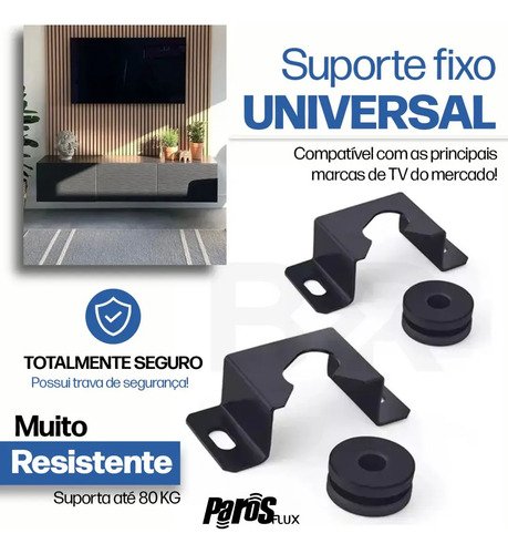 Suporte TV Fixo Universal 10" a 100" Polegadas Forte Para Todas as Marcas