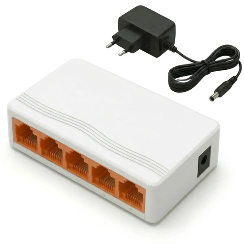 Switch 5 portas rj45 1000 mbps gigabit de rede plug and play