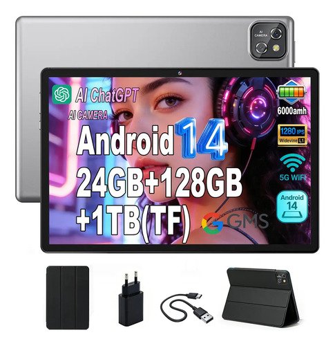 Tablet acrensly m13 android 14 com 128 gb de armazenamento e