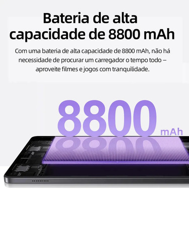Tablet Android 15 512gb 16gb Ram Tela 11.6 2K HD, Câmera 48mp, 8800mah, Wifi 5G com Kit Completo Para Estudo E Trabalho