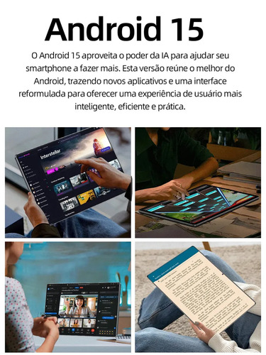Tablet Android 15 512gb 16gb Ram Tela 11.6 2K HD, Câmera 48mp, 8800mah, Wifi 5G com Kit Completo Para Estudo E Trabalho