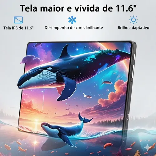 Tablet Android 15 Tab Kit Completo Ram 16gb 512gb 11.6'' Hd