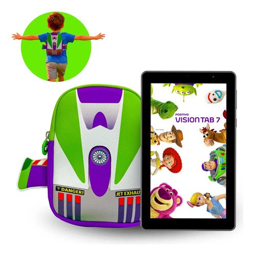 Tablet infantil positivo vision tab 7 toy story disney 3gb r
