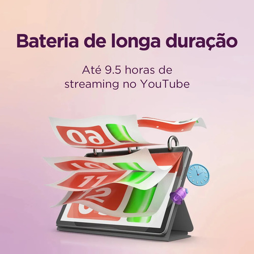 Tablet Lenovo Tab Com Capa Octa-core 4gb Ram 64gb Wi-fi Lte 4g Android 14 10.1'' Fhd + Zaej0158br