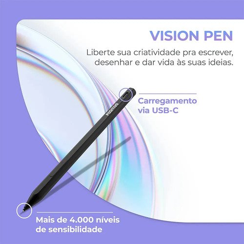 Tablet Positivo Vision TAB 11 - 8GB RAM 128GB de Armazenamento - Capa com Teclado e Caneta, Wi-Fi e 4G, Tela 11" Full HD IPS - Preto