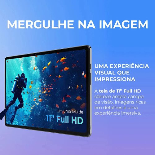 Tablet Positivo Vision TAB 11 - 8GB RAM 128GB de Armazenamento - Capa com Teclado e Caneta, Wi-Fi e 4G, Tela 11" Full HD IPS - Preto