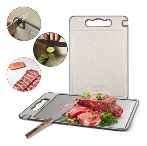 Tabua de corte saudavel pp aco inox para cortar dupla face