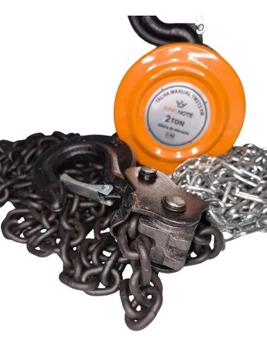 Talha De Corrente Manual Catraca 2000kg 3m Altura De Elevação Corrente Aço 2t Galvanizado King Note