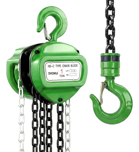 Talha manual 1 tonelada 1000 kg com corrente 3m ryoku