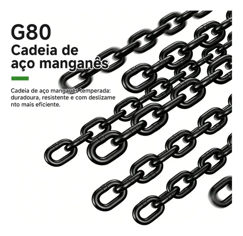 Talha Manual 1 Tonelada 1000 Kg Com Corrente 3m Ryoku