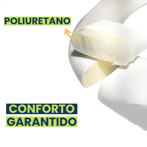 Tampa De Vaso Sanitário Almofadado Assento Vaso Oval Cor Branco