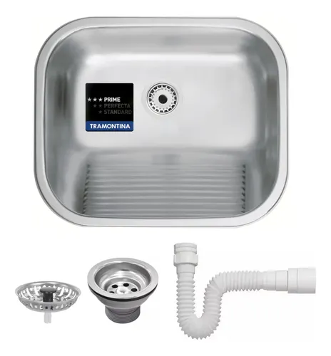 Tanque tramontina hera 34l 50x40 grande prime inox acetinado
