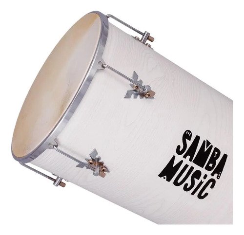Tantam 70x14 Samba Music Madeira Pvc Branco C/ Pele De Couro