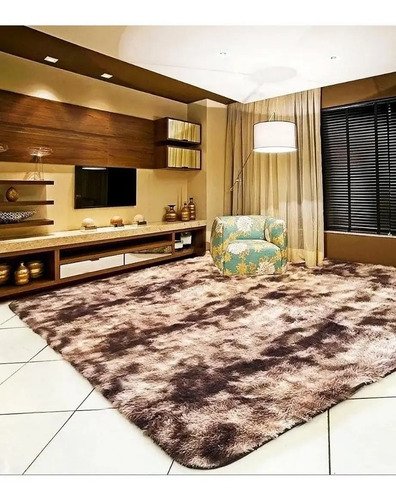 Tapete 150 x 100 pelos altos felpo felpudo pra sala quarto c