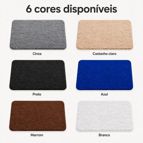 Tapete Banheiro Antiderrapante Macio Absorvente 60x40