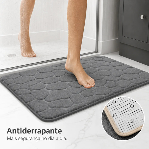 Tapete Banheiro Antiderrapante Macio Absorvente 60x40