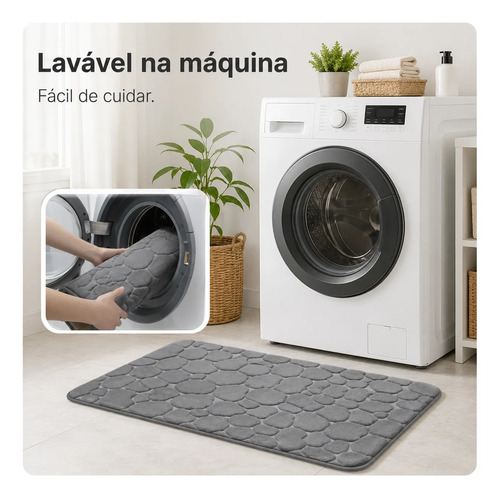 Tapete Banheiro Antiderrapante Macio Absorvente 60x40