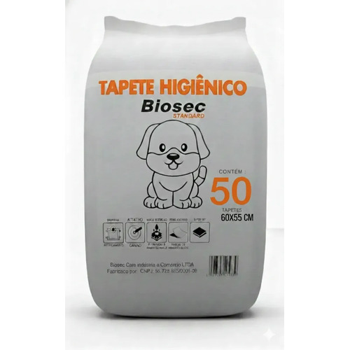 Tapete higienico 50 unidades 60x55 descartavel manta fralda 1