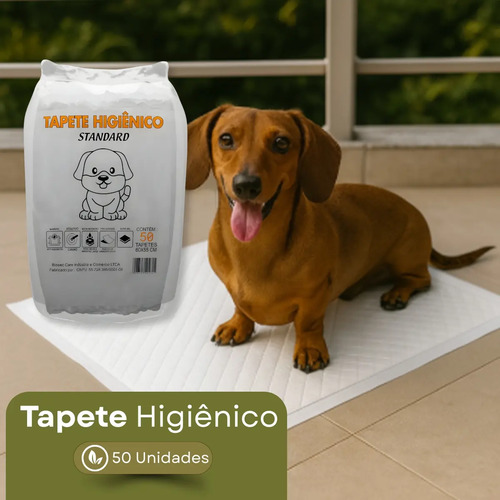 Tapete Higiênico 50 Unidades (60x55) Descartável Manta Fralda Absorvente Gel Para Cachorro Pet Cão