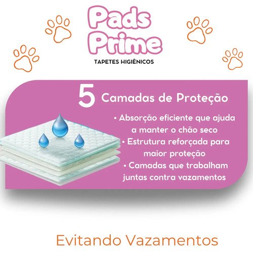Tapete Higiênico 80x60 50un Pet Cachorro Cães Pads Prime