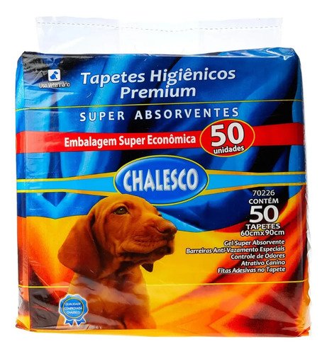 Tapete higienico antivazante absorvente p cachorro 50 un