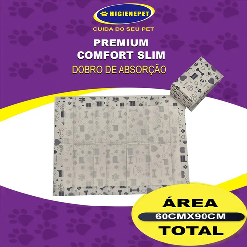 Tapete Higiênico Higienepet Comfort 60x90cm 50 Unidades Antiodor 6 Camadas
