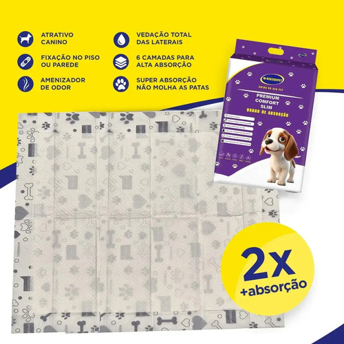 Tapete Higiênico Higienepet Comfort 60x90cm 50 Unidades Antiodor 6 Camadas