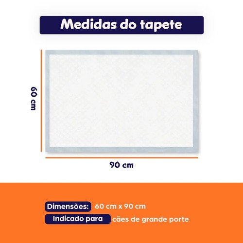 Tapete Higiênico Pet 30 Unidades 90x60 Descartável Cão Gato